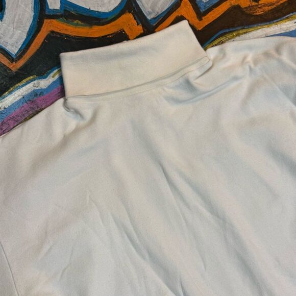 Vintage 80s GAP White Cotton Turtleneck Long sleeve - Small - Minimalist Style - Picture 4 of 8